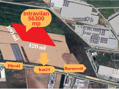 Bolintin Deal, A1-KM24, teren pentru dezvoltare industriala, 56300 mp (190X420)