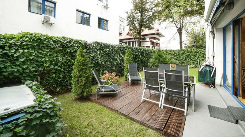 Kiseleff, apartament premium, 140 mp, parter, gradina proprie 100 mp, garaj